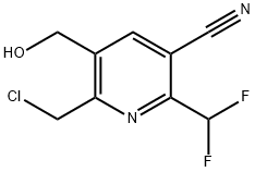 2-(Chloromethyl)-5-cyano-6-(difluoromethyl)pyridine-3-methanol,1806999-27-8,结构式