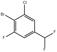 Benzene, 2-bromo-1-chloro-5-(difluoromethyl)-3-fluoro- Structure