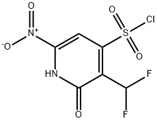 3-(Difluoromethyl)-2-hydroxy-6-nitropyridine-4-sulfonyl chloride 结构式