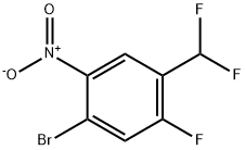 Benzene, 1-bromo-4-(difluoromethyl)-5-fluoro-2-nitro- Structure