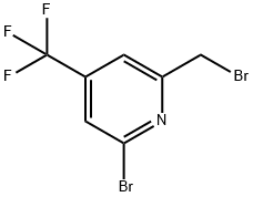 Pyridine, 2-bromo-6-(bromomethyl)-4-(trifluoromethyl)- Structure