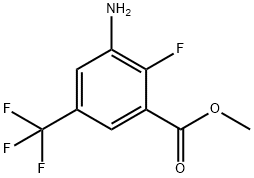 Benzoic acid, 3-amino-2-fluoro-5-(trifluoromethyl)-, methyl ester,1807018-71-8,结构式