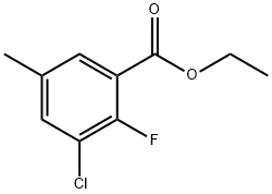 Benzoic acid, 3-chloro-2-fluoro-5-methyl-, ethyl ester,1807026-94-3,结构式