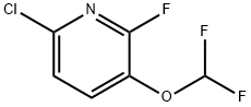 Pyridine, 6-chloro-3-(difluoromethoxy)-2-fluoro- 化学構造式