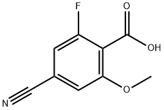 4-Cyano-2-fluoro-6-methoxybenzoic acid 化学構造式