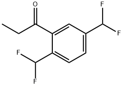 1-(2,5-Bis(difluoromethyl)phenyl)propan-1-one Struktur