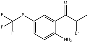 1-(2-Amino-5-(trifluoromethylthio)phenyl)-2-bromopropan-1-one Structure