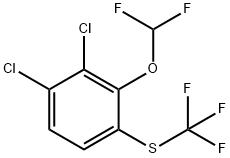 1,2-Dichloro-3-difluoromethoxy-4-(trifluoromethylthio)benzene Structure