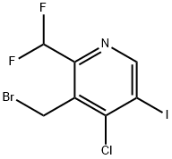 3-(Bromomethyl)-4-chloro-2-(difluoromethyl)-5-iodopyridine,1807062-33-4,结构式