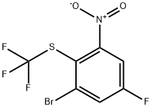 1-Bromo-5-fluoro-3-nitro-2-(trifluoromethylthio)benzene Struktur