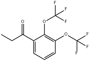 1-(2,3-Bis(trifluoromethoxy)phenyl)propan-1-one 结构式