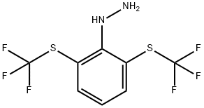 (2,6-Bis(trifluoromethylthio)phenyl)hydrazine Structure