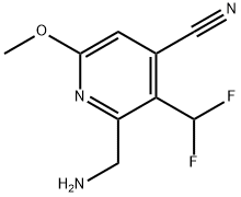 2-(Aminomethyl)-4-cyano-3-(difluoromethyl)-6-methoxypyridine Structure