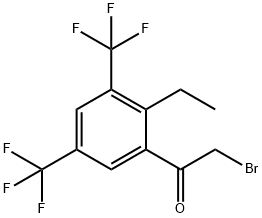 3',5'-Bis(trifluoromethyl)-2'-ethylphenacyl bromide Structure