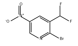 Pyridine, 2-bromo-3-(difluoromethyl)-5-nitro- Struktur