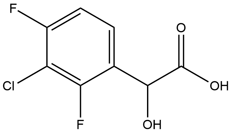 2-(3-chloro-2,4-difluorophenyl)-2-hydroxyacetic acid Struktur