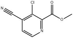 2-Pyridinecarboxylic acid, 3-chloro-4-cyano-, methyl ester Structure