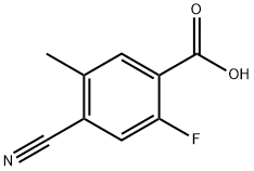 Benzoic acid, 4-cyano-2-fluoro-5-methyl- Struktur