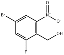 (4-Bromo-2-fluoro-6-nitro-phenyl)-methanol 化学構造式