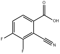 2-氰基-3,4-二氟苯甲酸, 1807155-60-7, 结构式