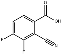 Benzoic acid, 2-cyano-3,4-difluoro- Structure