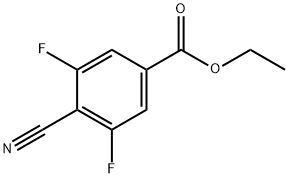 Benzoic acid, 4-cyano-3,5-difluoro-, ethyl ester Struktur