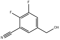 2,3-二氟-5-(羟甲基)苄腈, 1807155-71-0, 结构式