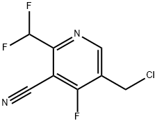 5-(Chloromethyl)-3-cyano-2-(difluoromethyl)-4-fluoropyridine 结构式