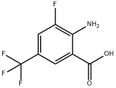 Benzoic acid, 2-amino-3-fluoro-5-(trifluoromethyl)- Struktur