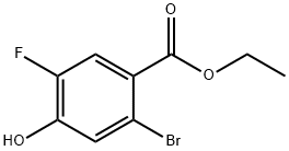 Benzoic acid, 2-bromo-5-fluoro-4-hydroxy-, ethyl ester Structure