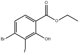 Benzoic acid, 4-bromo-3-fluoro-2-hydroxy-, ethyl ester Struktur