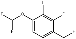 1,2-Difluoro-3-difluoromethoxy-6-(fluoromethyl)benzene 化学構造式