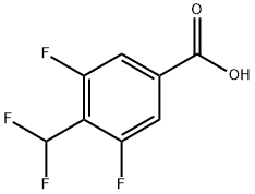 4-(二氟甲基)-3,5-二氟苯甲酸 结构式