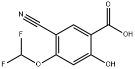 5-Cyano-4-difluoromethoxy-2-hydroxybenzoic acid Structure