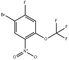 1-溴-2-氟-5-硝基-4-(三氟甲氧基)-苯,1807184-10-6,结构式