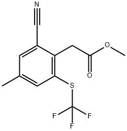 Methyl 2-cyano-4-methyl-6-(trifluoromethylthio)phenylacetate Struktur