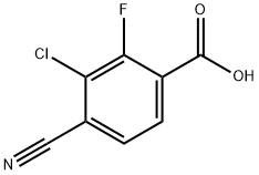 Benzoic acid, 3-chloro-4-cyano-2-fluoro- Structure