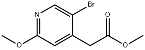 2-(5-溴-2-甲氧基吡啶-4-基)乙酸甲酯, 1807203-62-8, 结构式