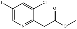 Methyl 3-chloro-5-fluoropyridine-2-acetate 化学構造式