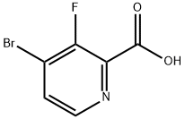 2-Pyridinecarboxylic acid, 4-bromo-3-fluoro- Struktur