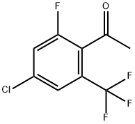 Ethanone, 1-[4-chloro-2-fluoro-6-(trifluoromethyl)phenyl]- Structure