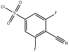 Benzenesulfonyl chloride, 4-cyano-3,5-difluoro- 结构式