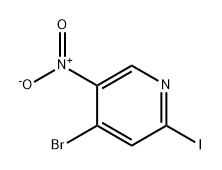 Pyridine, 4-bromo-2-iodo-5-nitro- Structure