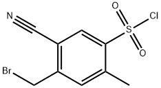 4-Bromomethyl-5-cyano-2-methylbenzenesulfonyl chloride Structure