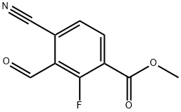 4-氰基-2-氟-3-甲酰基苯甲酸甲酯, 1807246-62-3, 结构式
