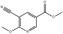 3-Pyridinecarboxylic acid, 5-cyano-6-methoxy-, methyl ester 化学構造式