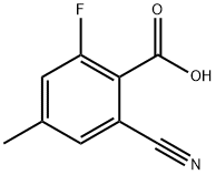 Benzoic acid, 2-cyano-6-fluoro-4-methyl- Struktur