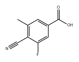 Benzoic acid, 4-cyano-3-fluoro-5-methyl- 化学構造式