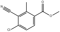 Benzoic acid, 4-chloro-3-cyano-2-methyl-, methyl ester Struktur
