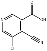 3-Pyridinecarboxylic acid, 5-chloro-4-cyano- Struktur